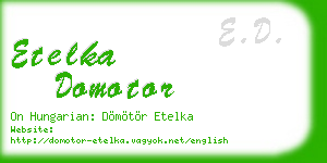 etelka domotor business card